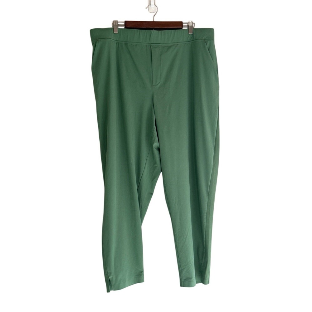 Athleta Brooklyn Mid Rise Ankle Pant Green Lightweight Active Pull On Casual 20